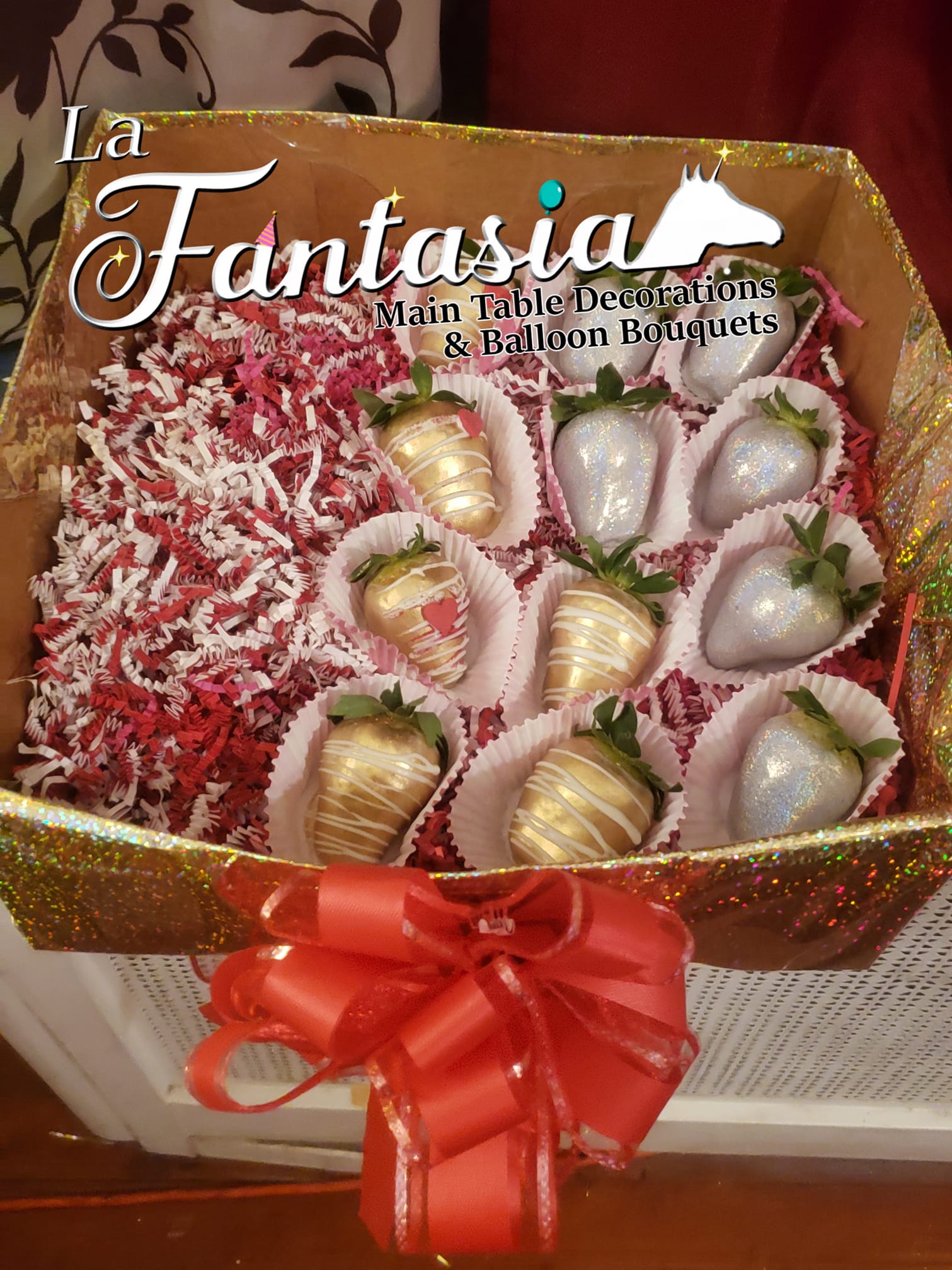 Handcrafted chocolate strawberry dessert box